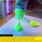 MEEDEN Fluorescent Acrylic Paint Set, 6 High Flow Colors (2 oz, 60 ml), Neon Fluid Acrylic, Glow in the Dark Paints for Canvas Painting